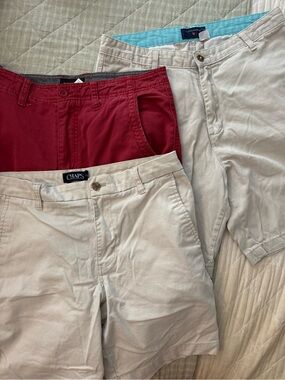 Chaps Men's Khaki shorts bundle and Red Cotton Chinos